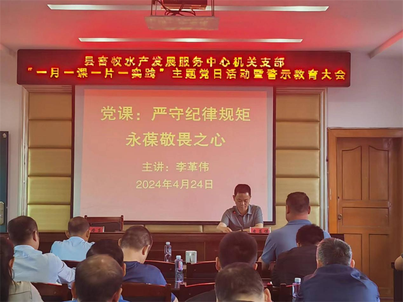 岳阳县畜牧水产发展服务中心开展  “一月一课一片一实践”党课活动