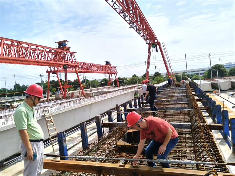 搶戰(zhàn)汛期保進度 岳陽縣灣頭大橋改建工程已完成過半