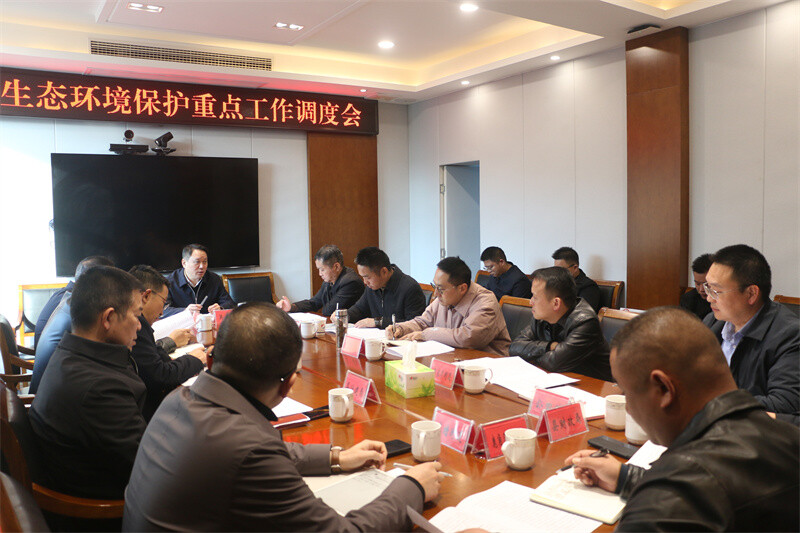 吴光文主持召开全县生态环境保护重点工作调度会