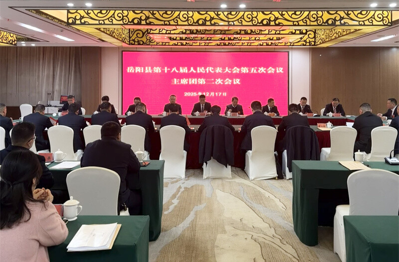 岳阳县第十八届人大五次会议召开主席团第二次会议