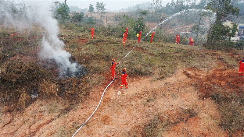 生态共建 森林共护——杨林街镇开展森林火灾应急演练