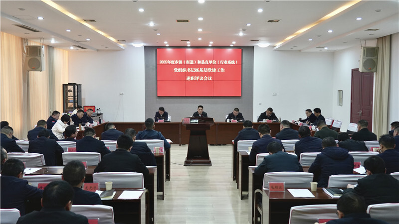 全县2025年度乡镇（街道）和县直单位（行业系统）党组织书记抓基层党建工作述职评议会议召开