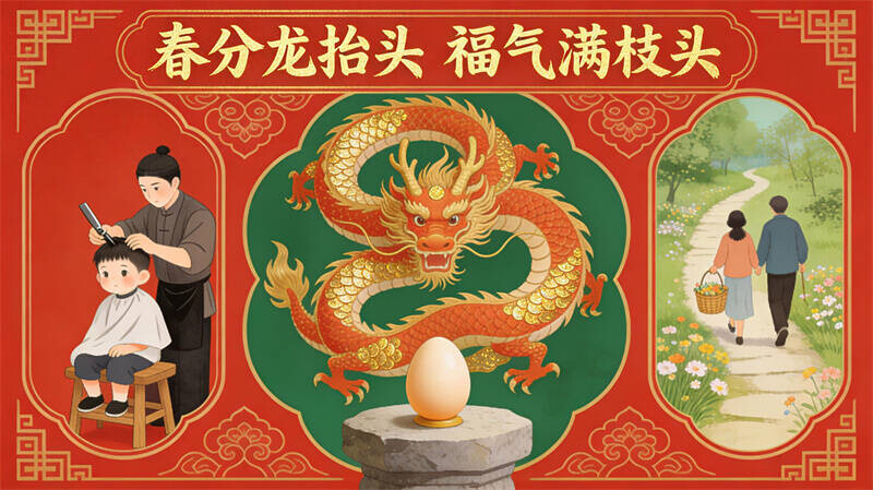 春分巧遇龙抬头 福气多多满枝头
