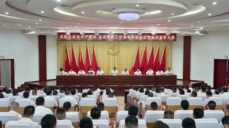 岳阳县“两优一先”表彰大会召开