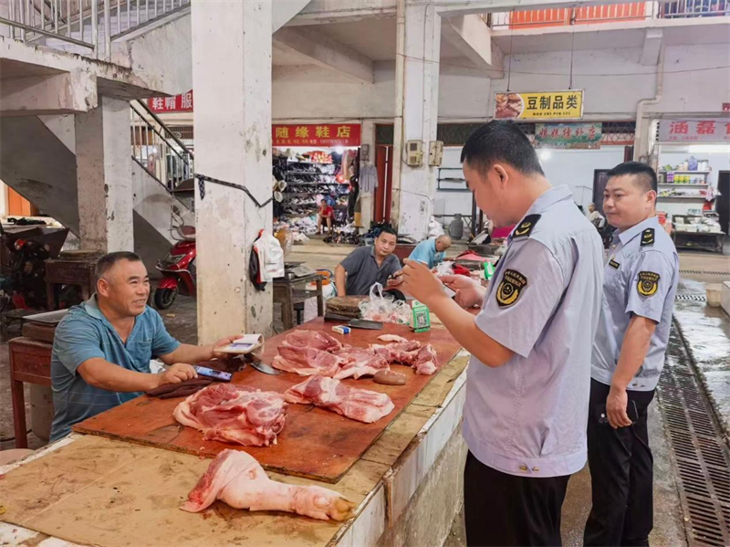 岳阳县市场监督管理局黄沙街市场监督管理所开展肉制品专项整治 严守鲜肉安全防线